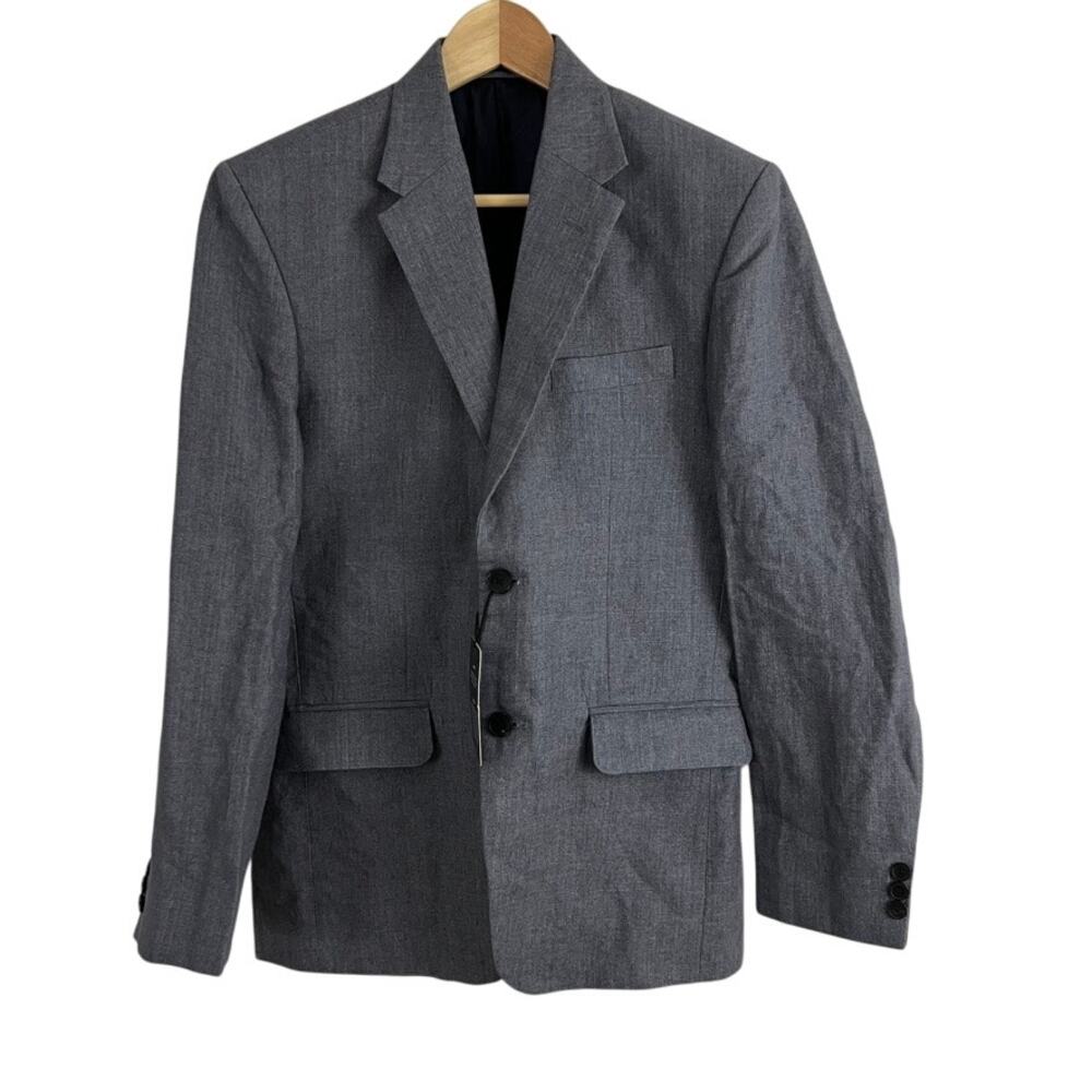 StudioSuits Blazer Mens Blue Gray Two Button Notch Lapel Suit Jacket 38R